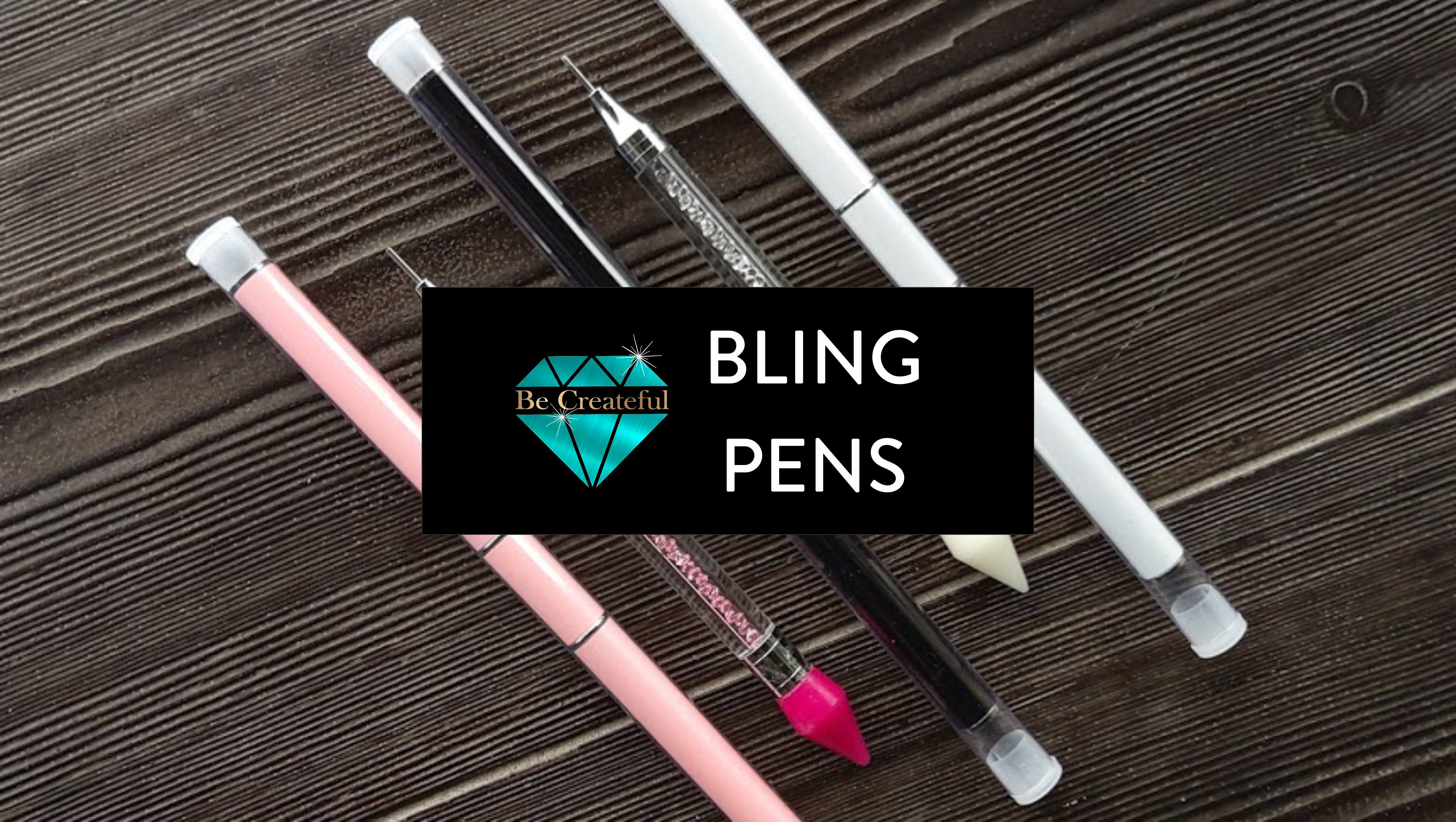 Diamond Bling Top Pens - Assorted Colours