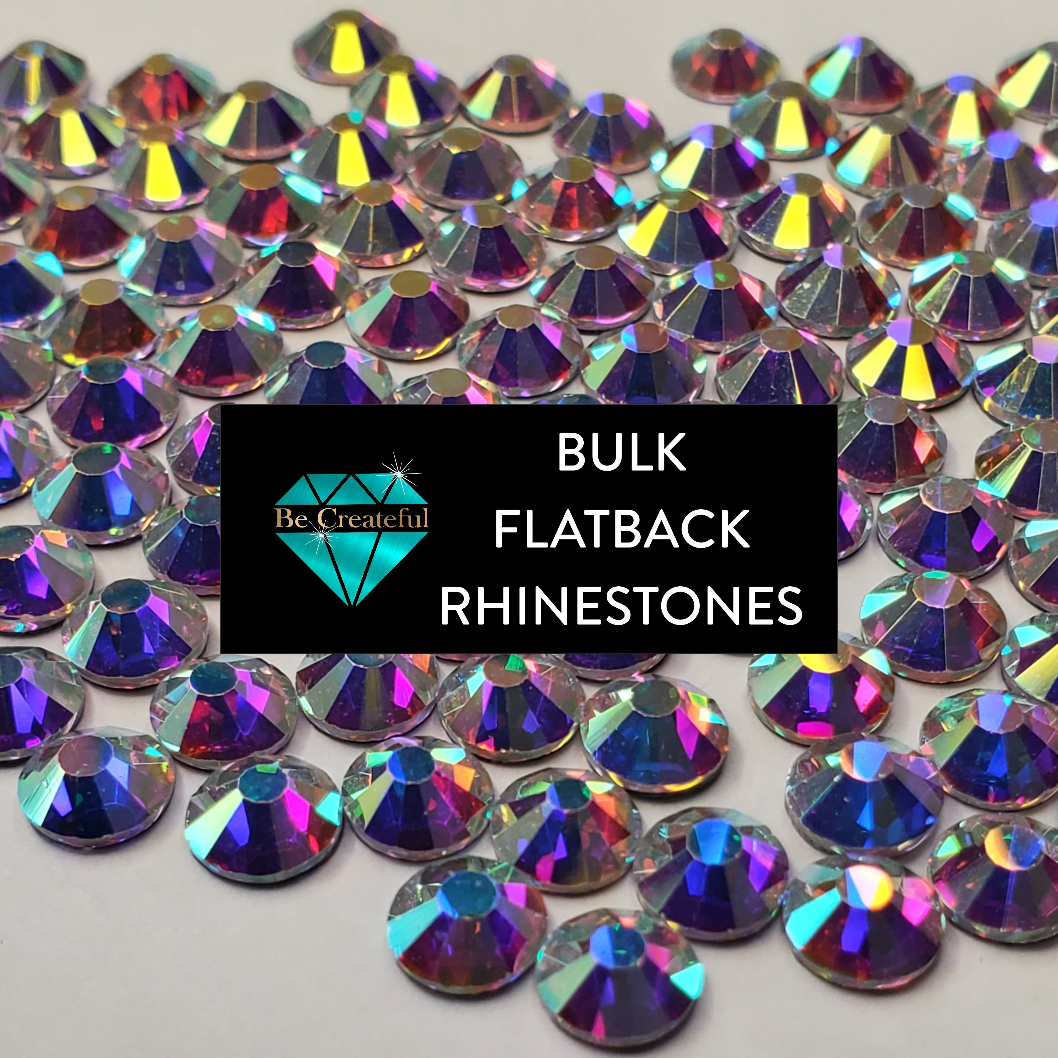 Wholesale Bulk Big Pack Flat Back Rhinestone Resin Silver Flatback