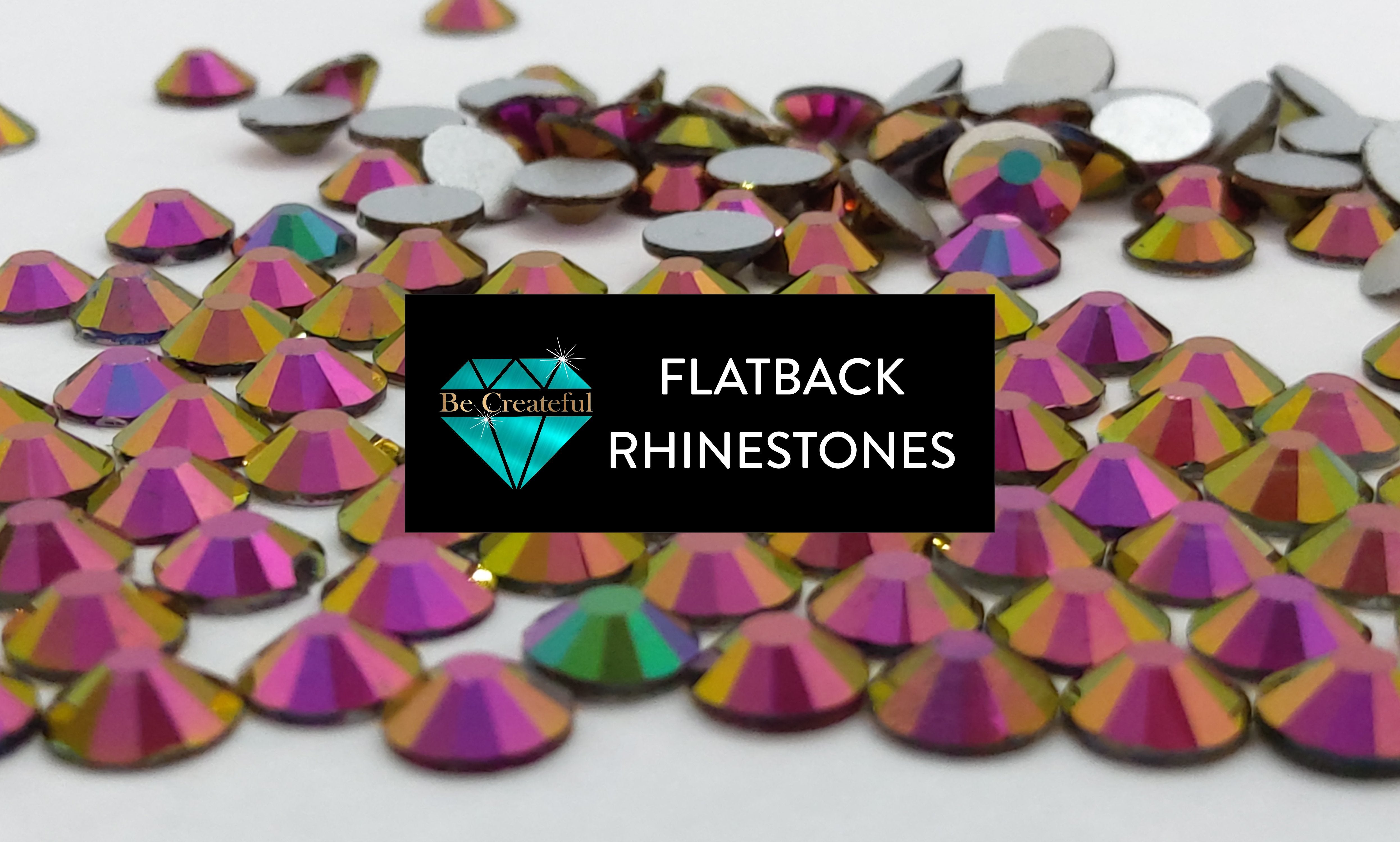 FLATBACK Rainbow Rhinestones - Large Flatback Rhinestone Selection – Be  Createful