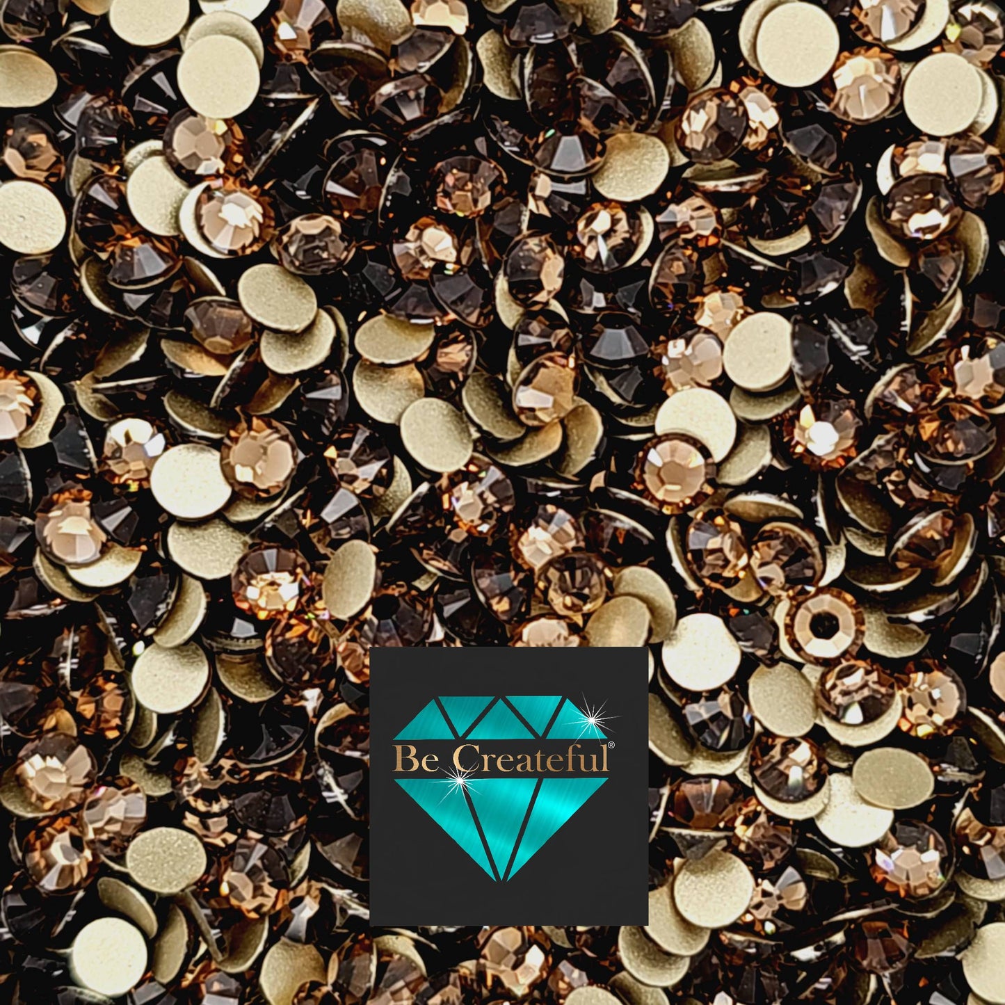 FLATBACK LUXE® Smoked Topaz Rhinestones - Brown Rhinestone - Smoked Topaz Rhinestone