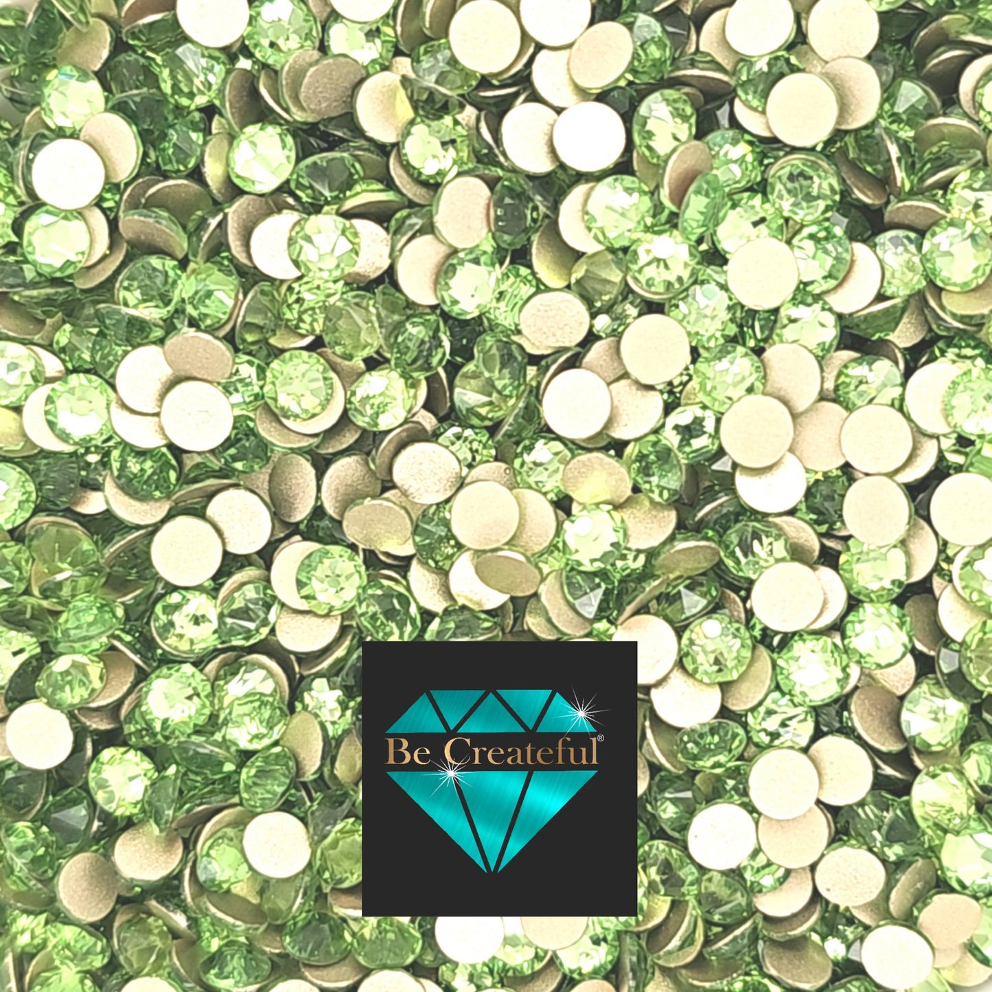 FLATBACK LUXE® Peridot Green Rhinestones