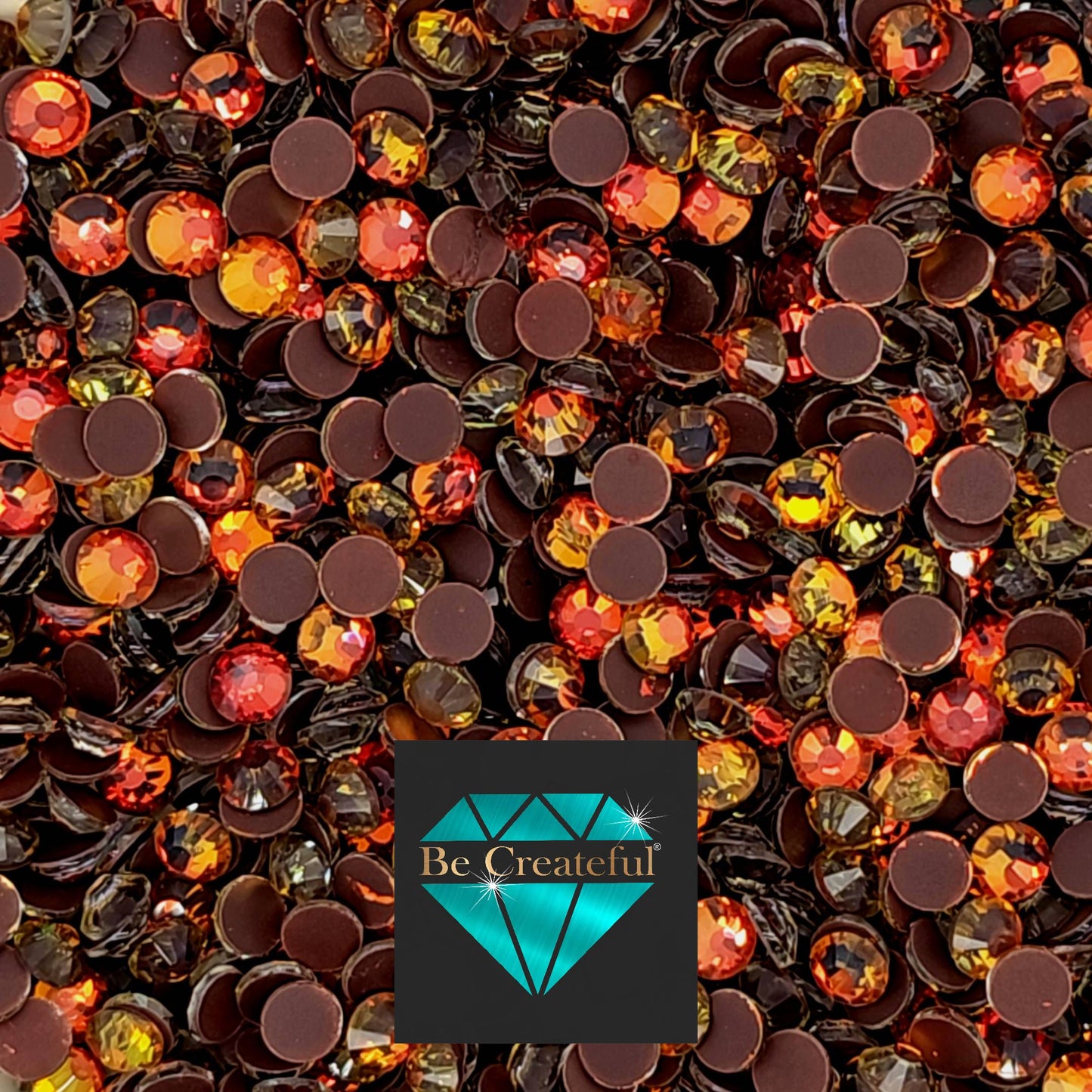 Multi-Size Maillard Coffee Flatback Rhinestones