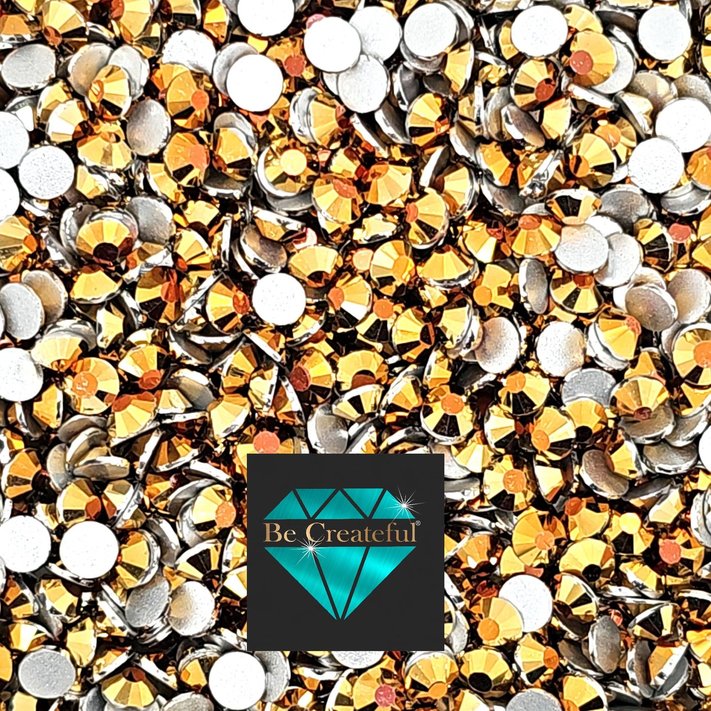 FLATBACK Aurum Light GOLD Rhinestones