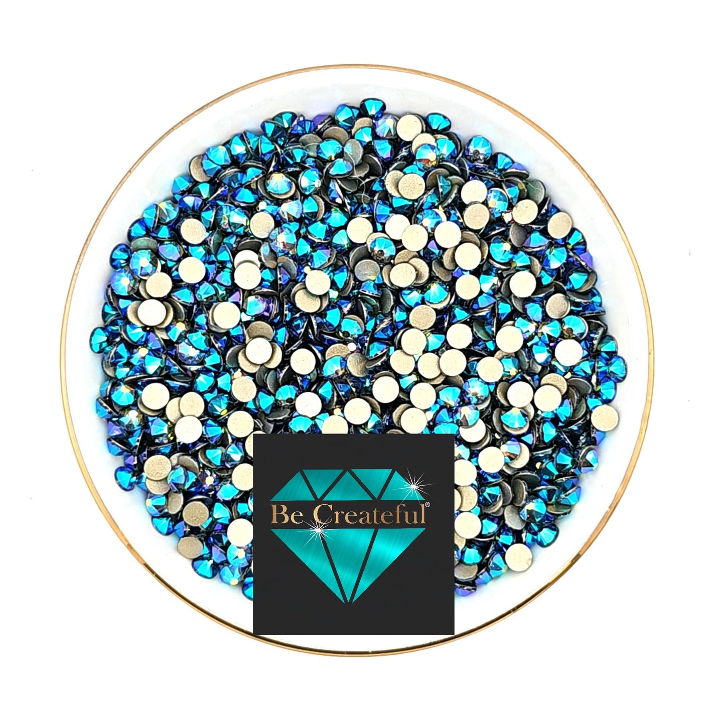 FLATBACK LUXE® Black Diamond AB Rhinestones