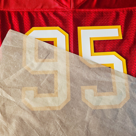 8" Varsity Twill and Rhinestone Number - Iron On Patch