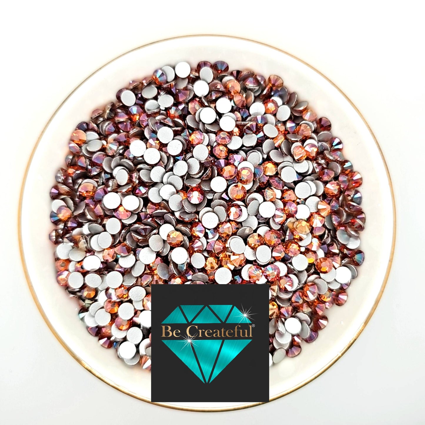 FLATBACK Amber Rhinestones