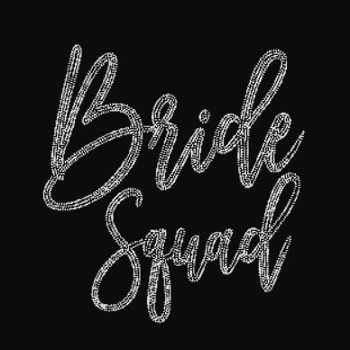 Bride Squad Rhinestone Tranfers
