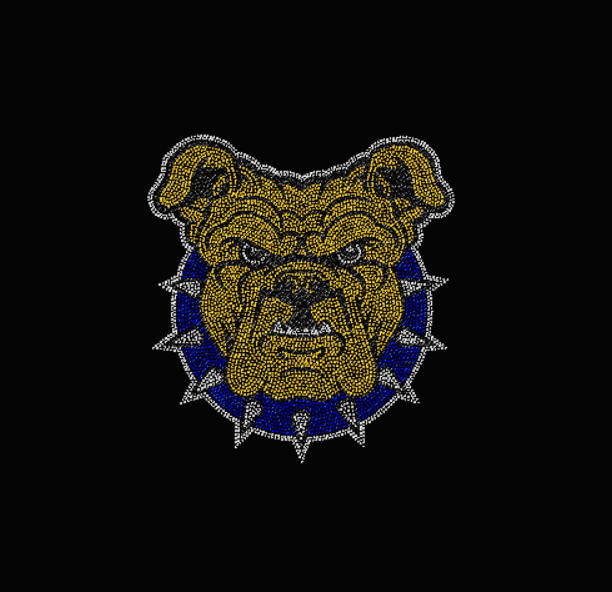Bulldog Rhinestone Transfer