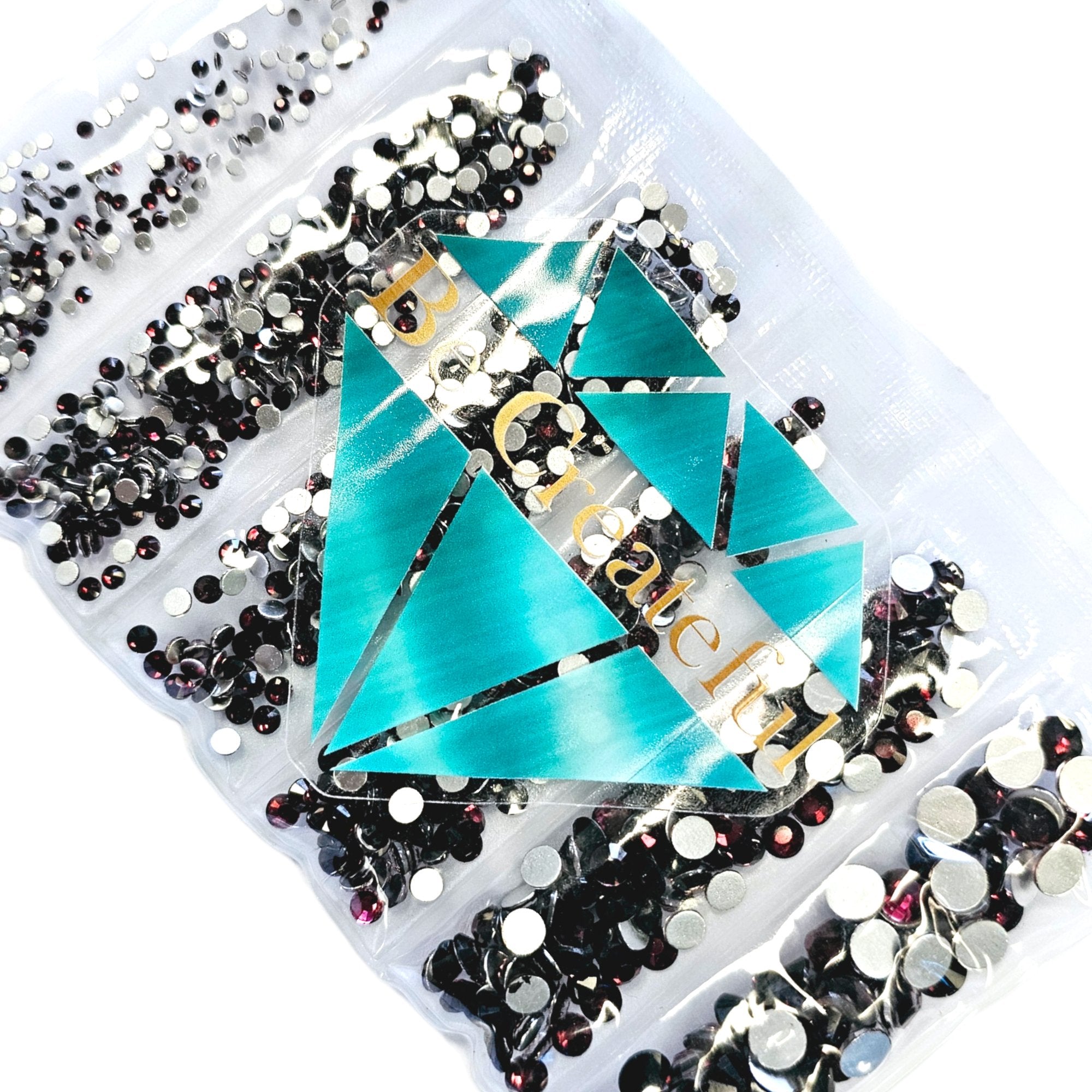 Multi-Size Burgundy Flatback Rhinestone - US Rhinestone Supplier