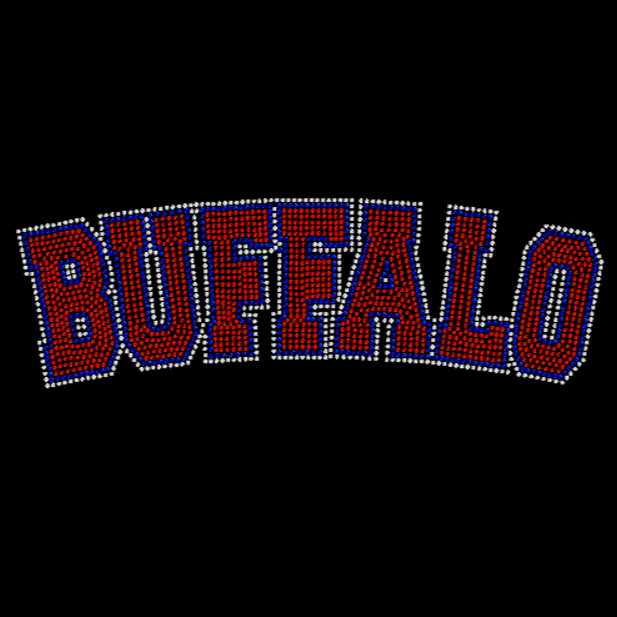 Curved Buffalo Rhinestone Transfer