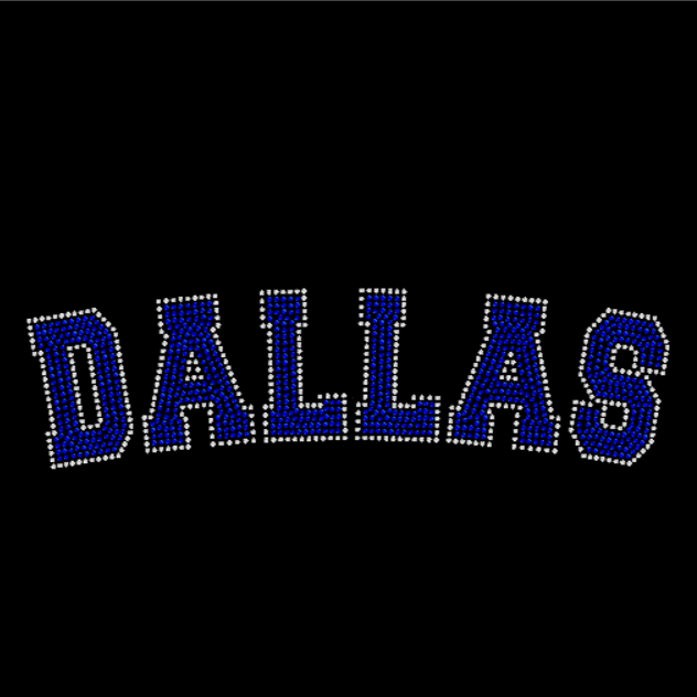 Dallas Curved Rhinestone Design