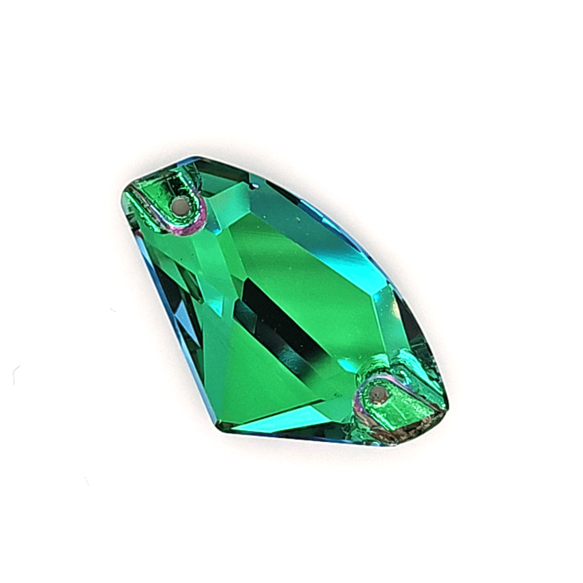 Volcano Emerald Galactic SHAPED Sew On Rhinestone