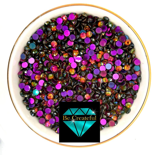 Flatback Aurora Siam Glass Rhinestones