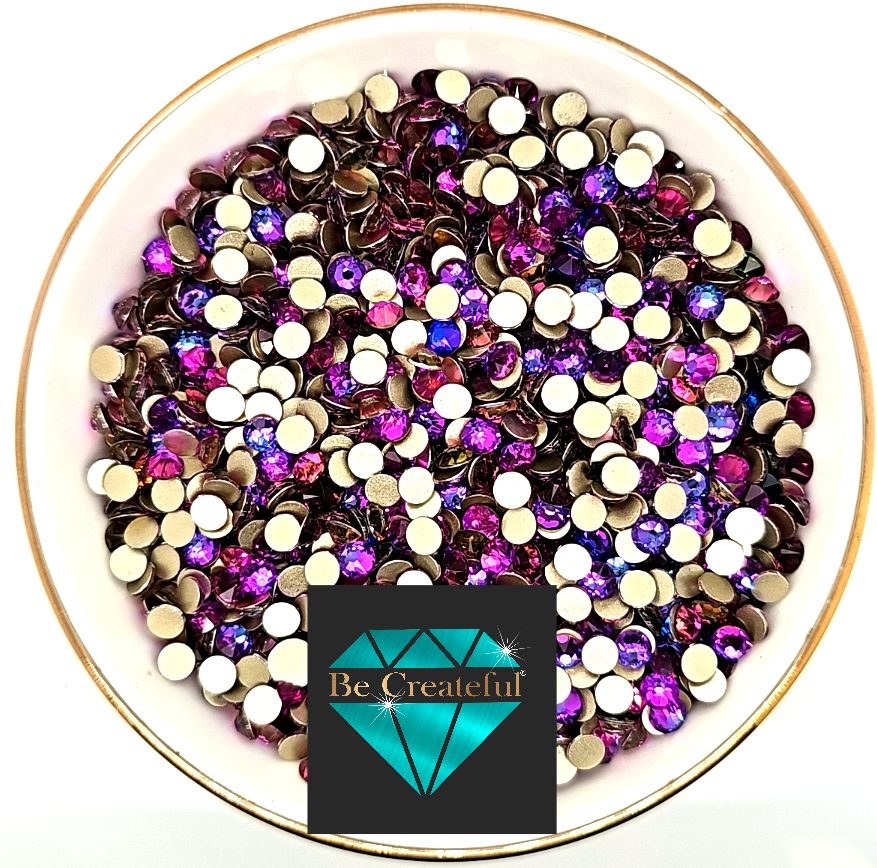 LUXE® Fuchsia Shimmer Flatback Rhinestones