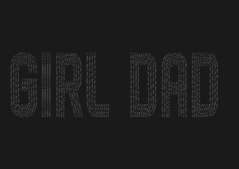 Girl Dad Rhinestone Transfer in Black