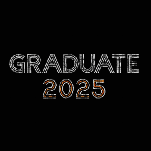 Graduate 2025 crystal and orange