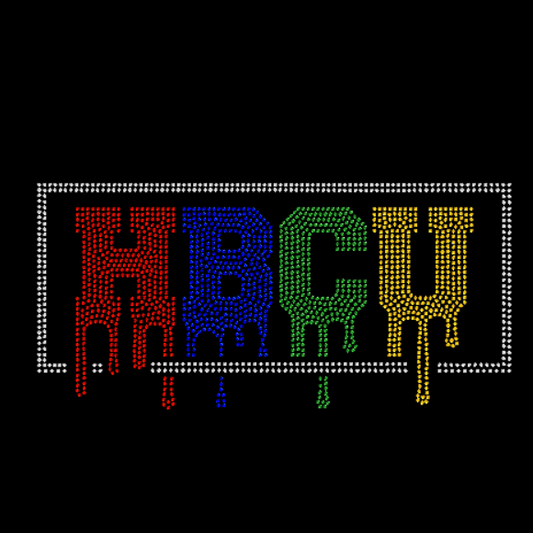 HBCU Drip Rhinestone Transfer