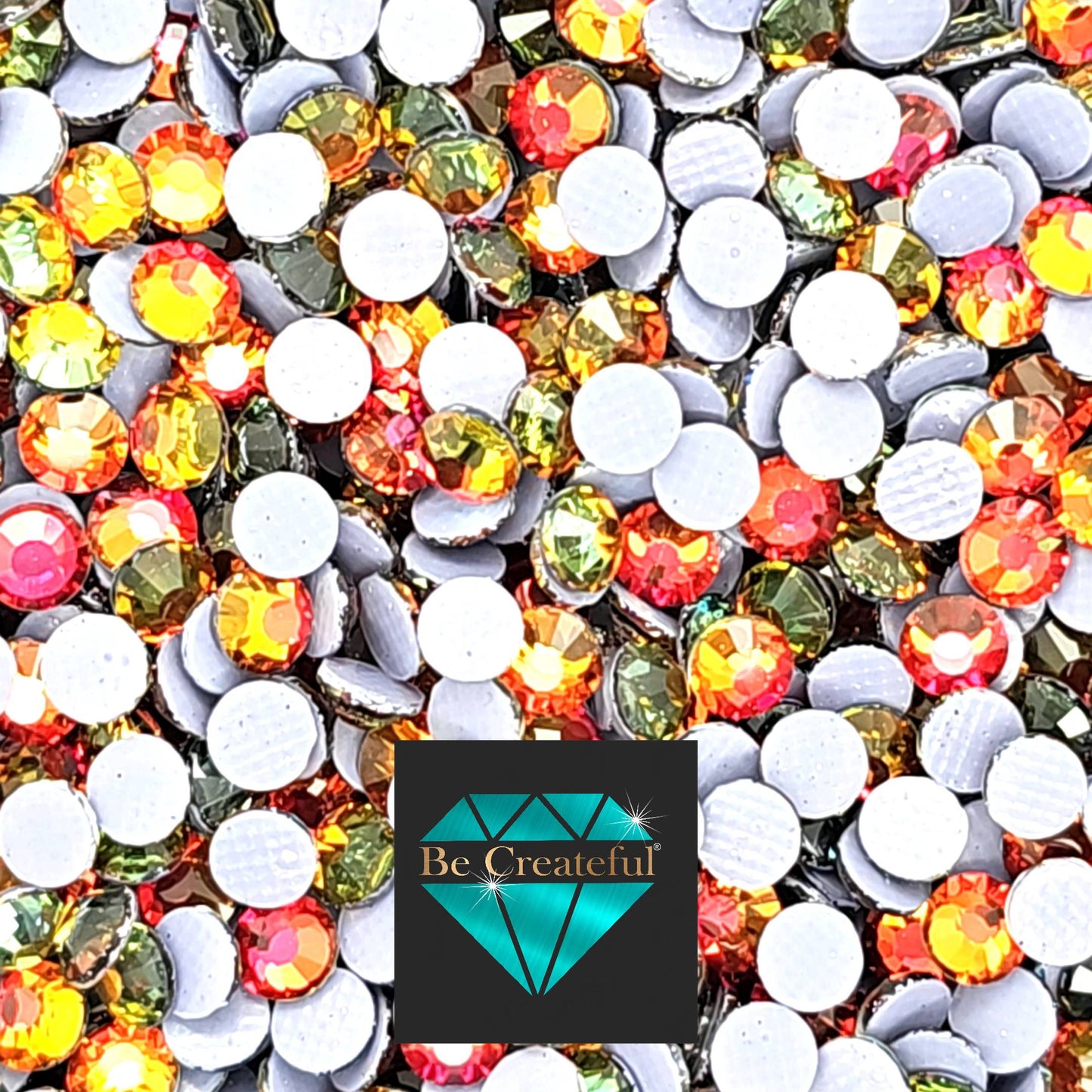 Hotfix Chameleon Siam Rhinestones