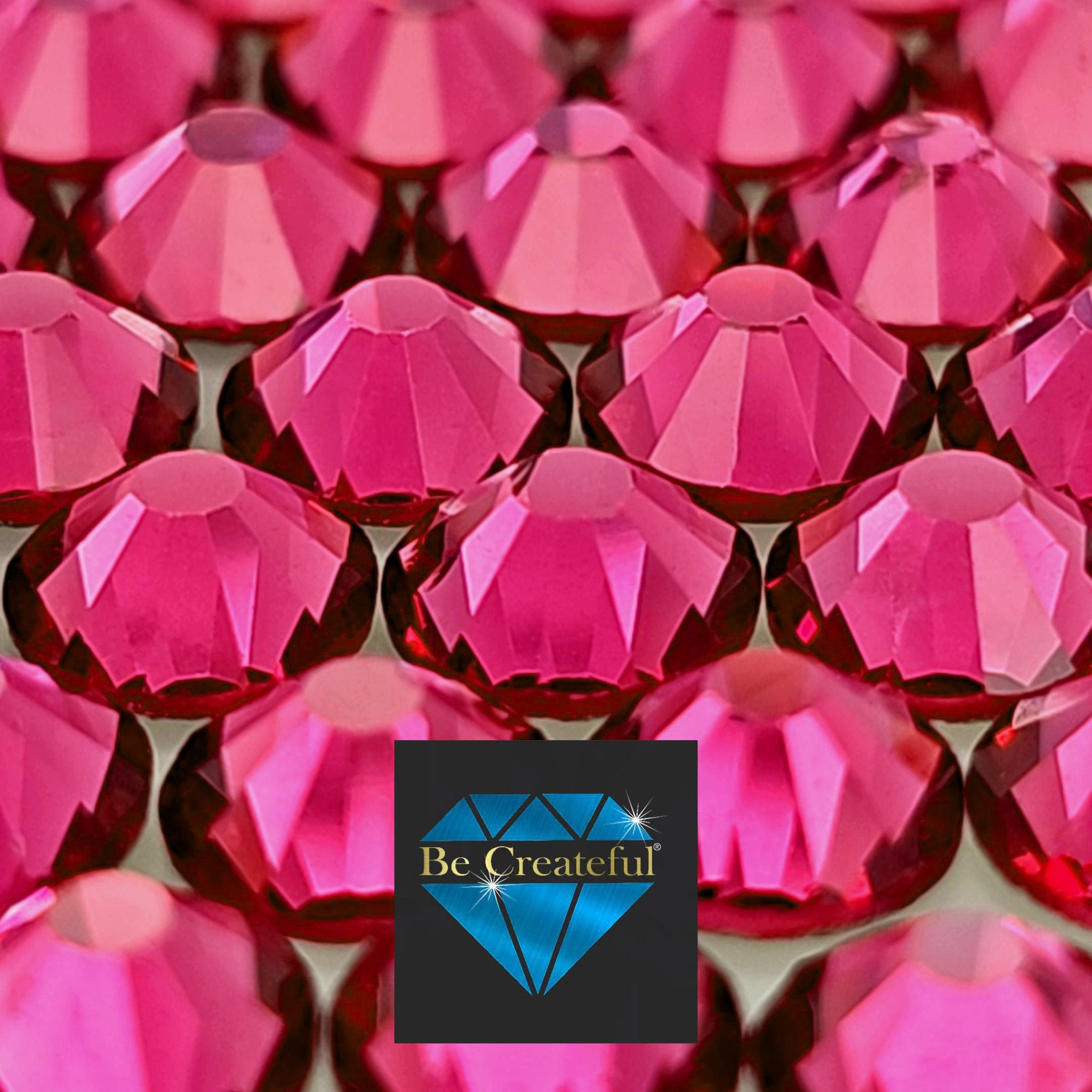 フレッシュピンク　スターシャイン　レッドロック　プリズムストーンセット売り LUXE® Fuchsia Hotfix Glass Rhinestones - 5 ⭐ Rated – Be Createful