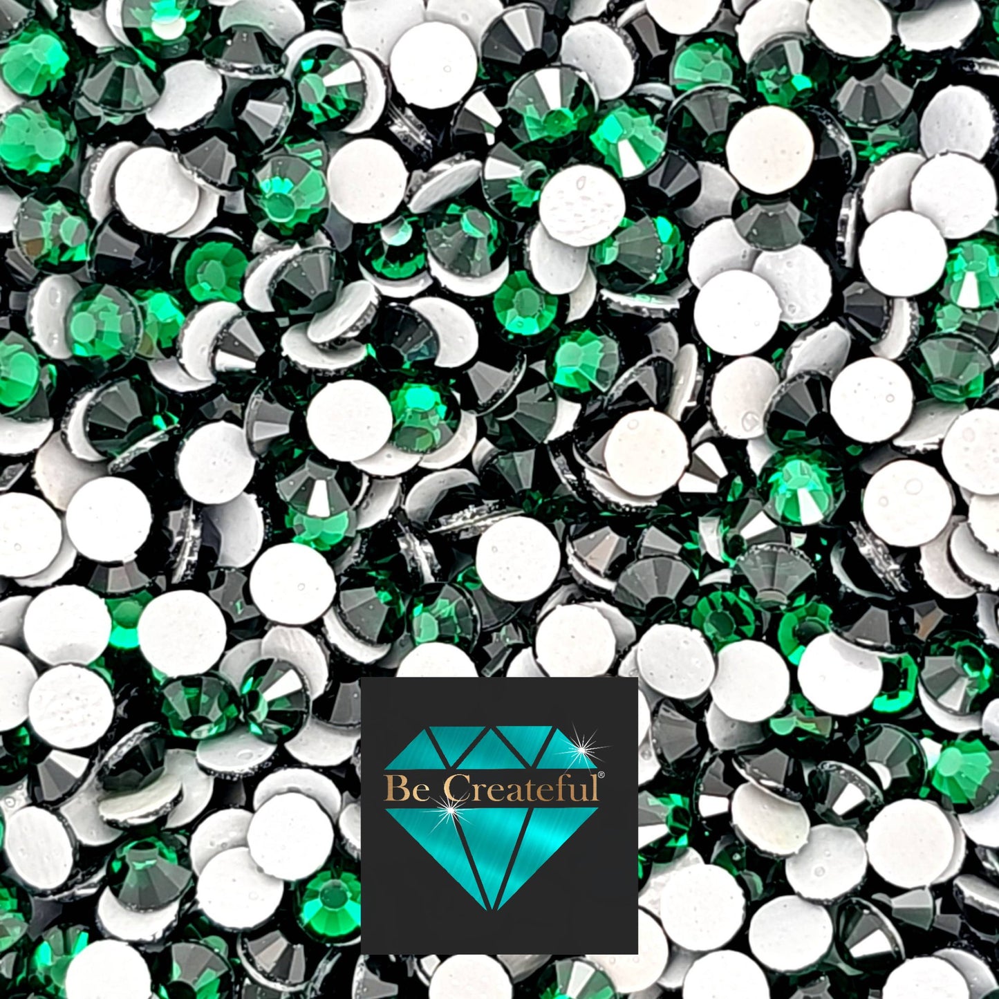 BULK LUXE® Emerald Green HOTFIX Rhinestones