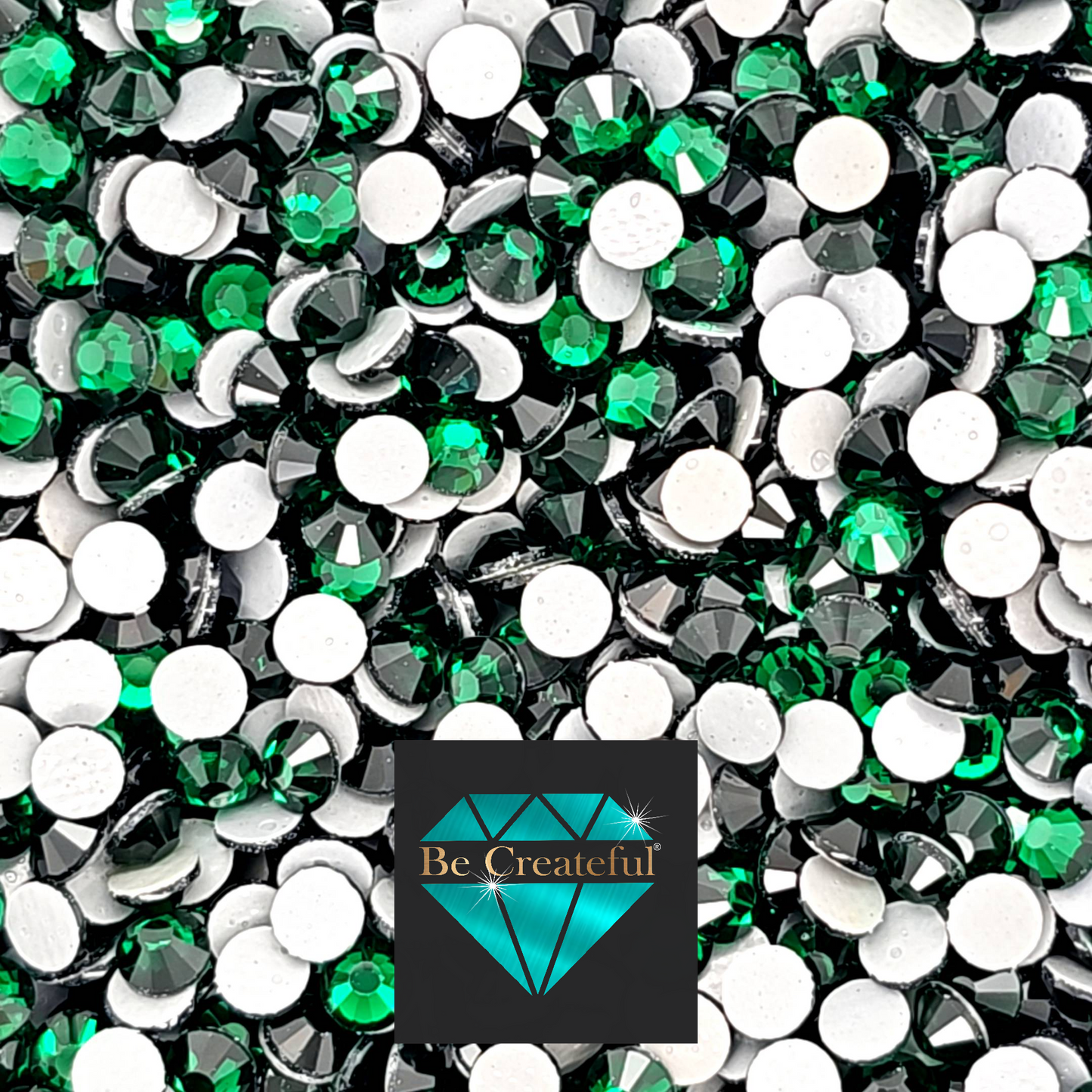 BULK LUXE® Emerald Green HOTFIX Rhinestones