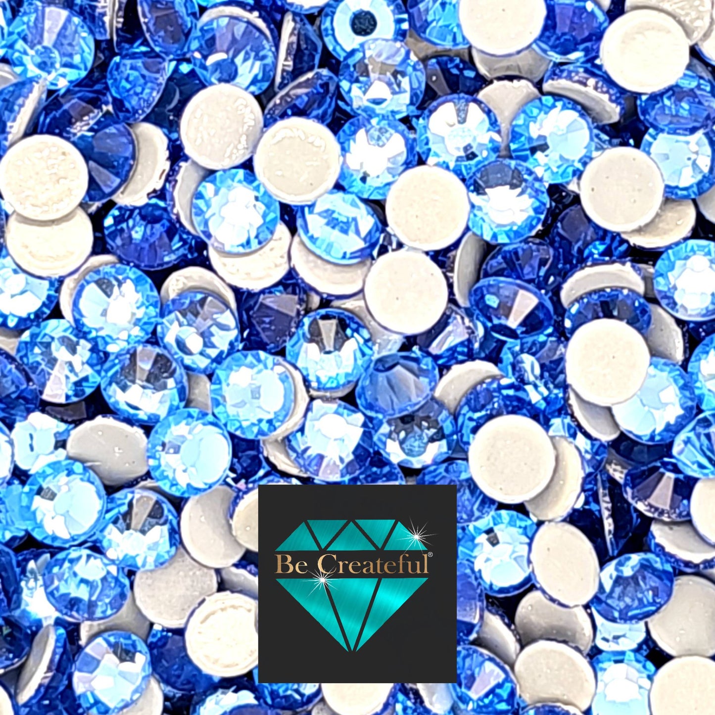 LUXE® Light Sapphire HOTFIX Rhinestones are high-quality glass rhinestones with intense sparkle and refraction.