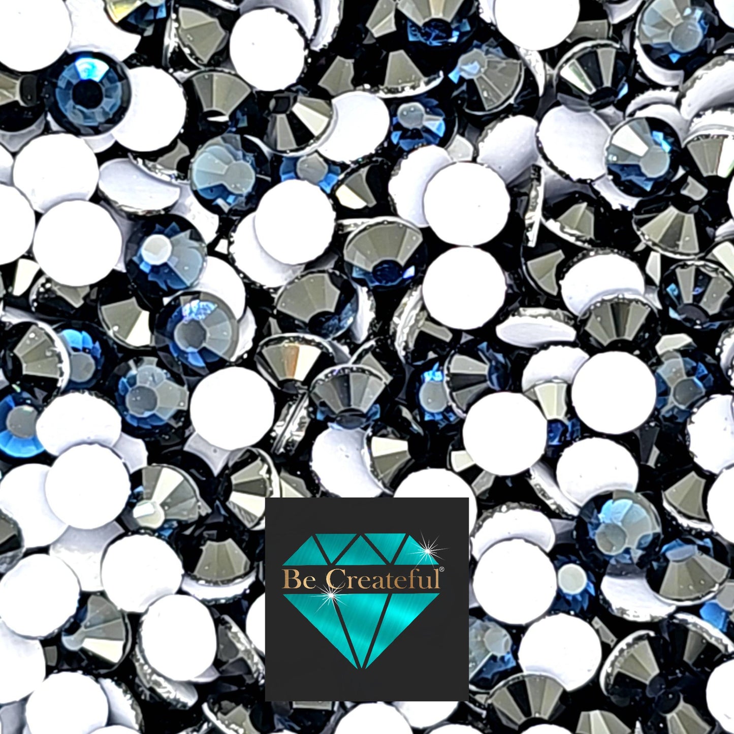 LUXE® Montana Navy Blue HOTFIX Rhinestones are high-quality glass rhinestones with intense sparkle and refraction.