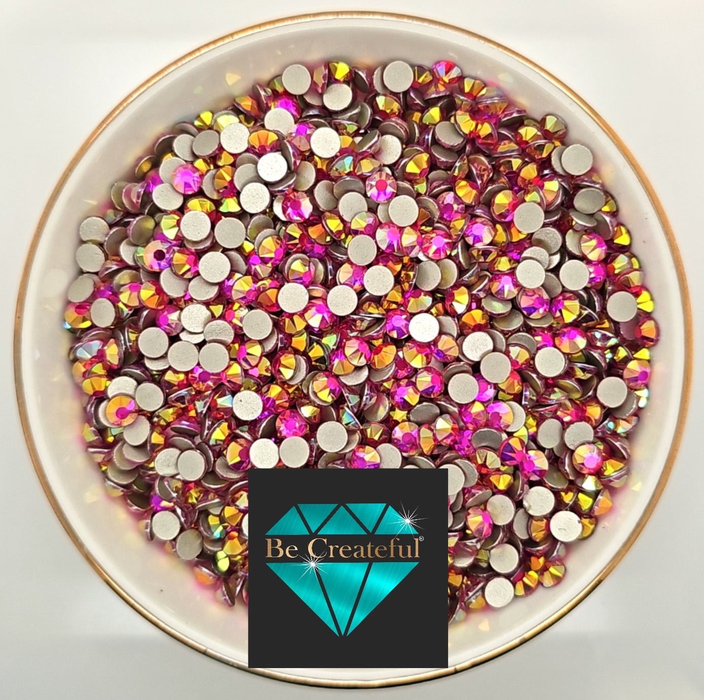 LUXE® Hot Pink Shimmer Flatback Rhinestones