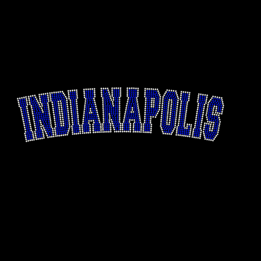 Curved Indianapolis Rhinestone Transfer