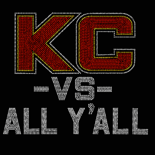 KC vs All Y 'All Rhinestone Transfer
