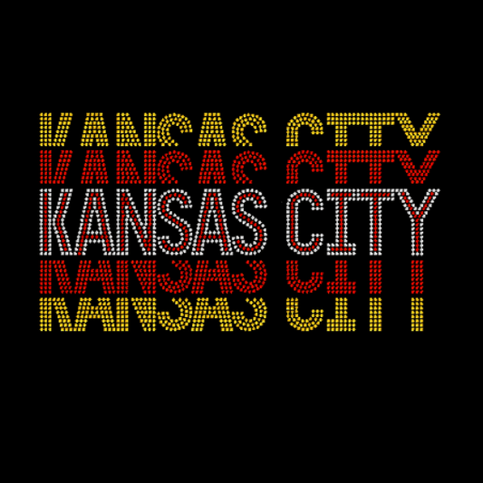 Kansas City Stacked Rhinestone Design