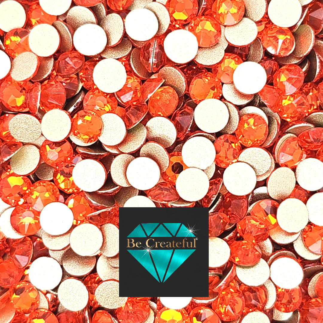 FLATBACK LUXE® Hyacinth Orange Rhinestones