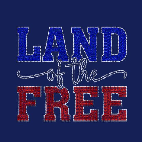 Land Of The Free Rhinestone Transfer