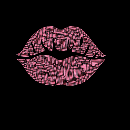 Lush Lips Rhinestone Transfer