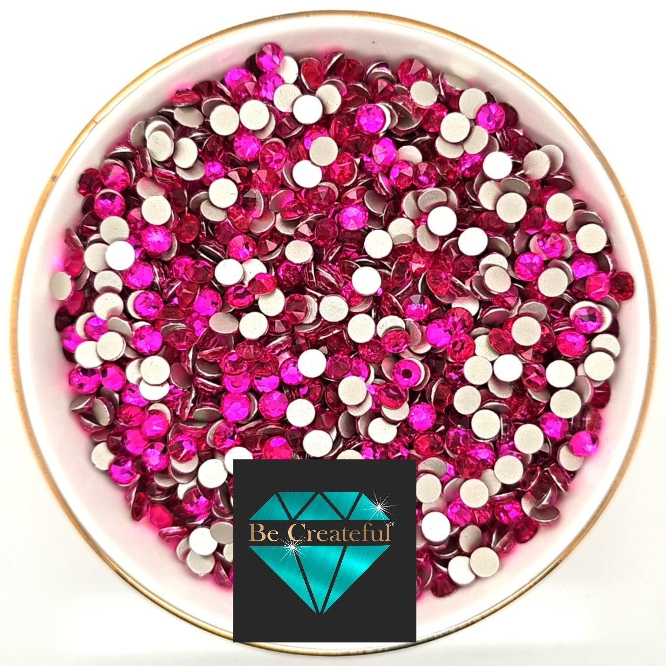 LUXE® Hot Pink Flatback Rhinestones