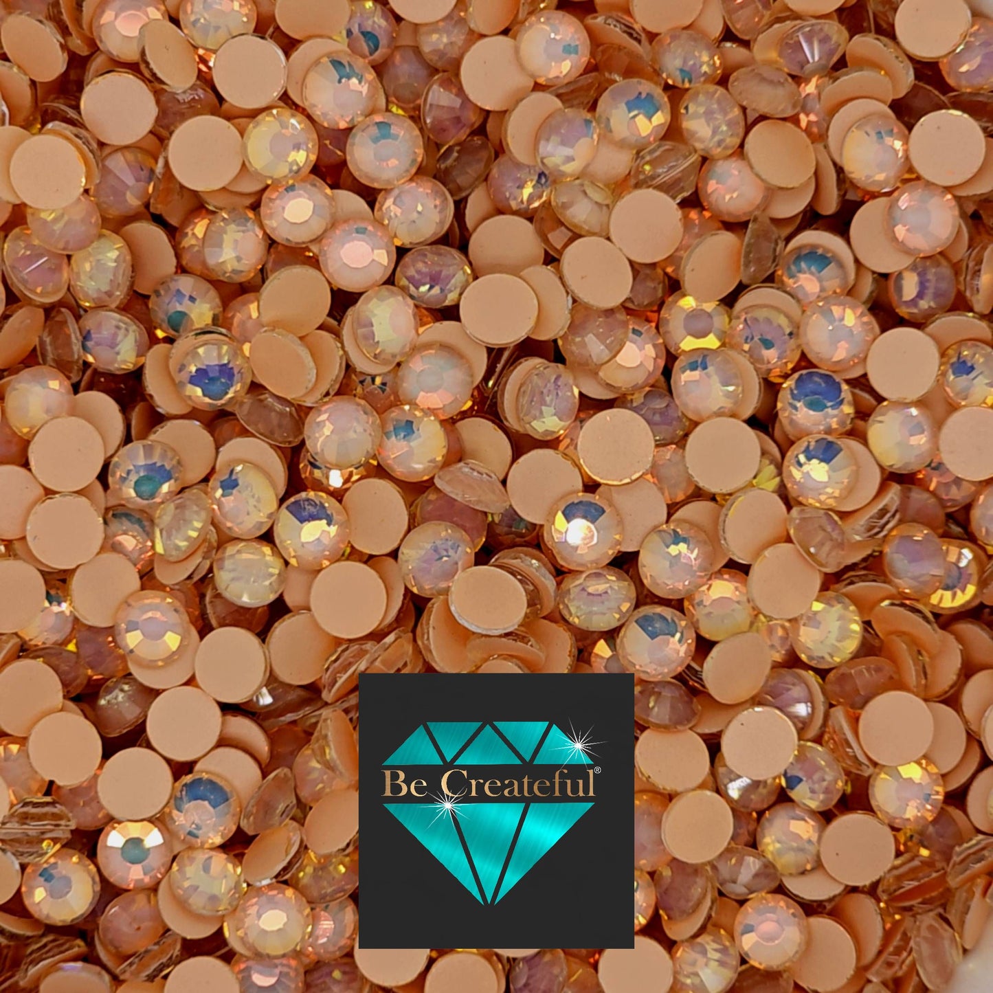 FLATBACK Maillard Khaki Rhinestones