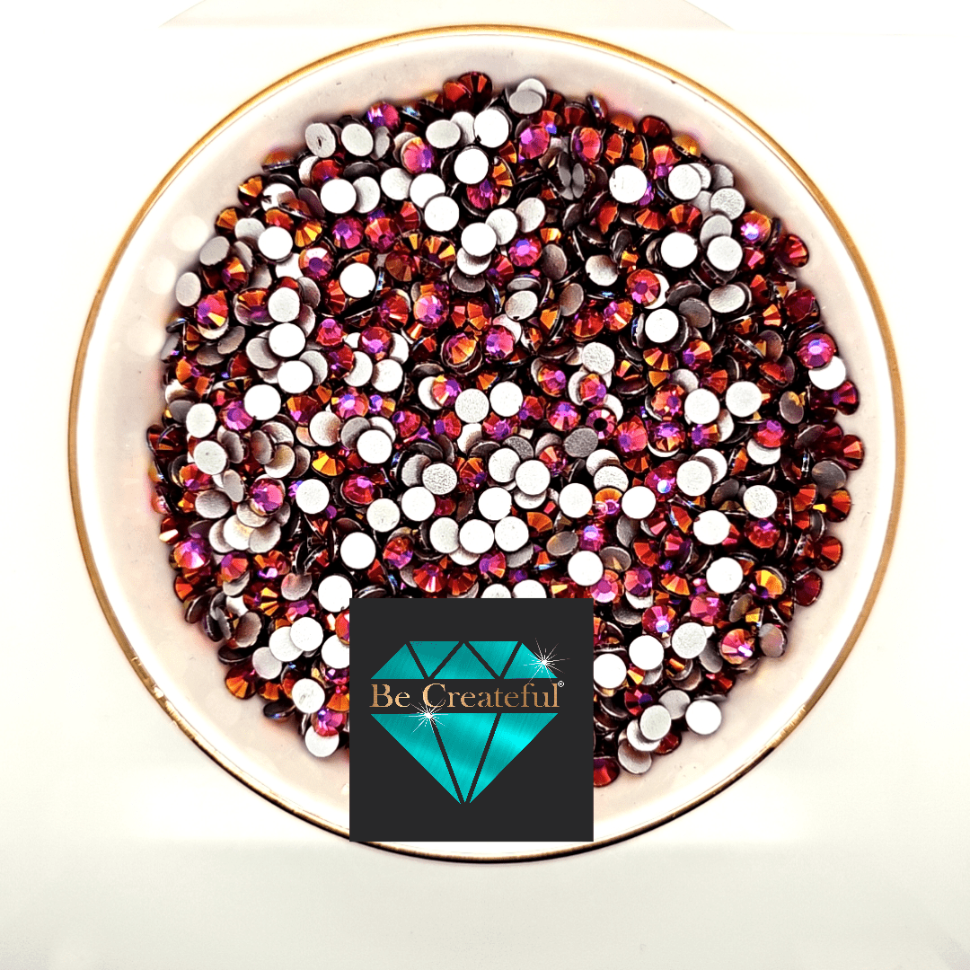 Flatback Mirage Fuchsia Rhinestones