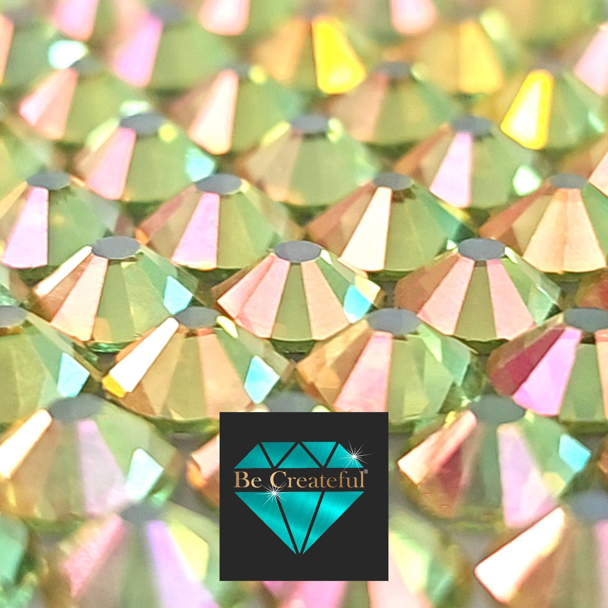 Flawless Peridot Rhinestones - Flat back, non-hot fix quality rhinestones in various sizes