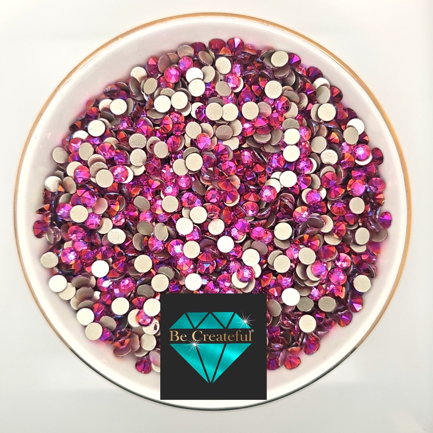 FLATBACK LUXE® Mirage Fuchsia Rhinestones