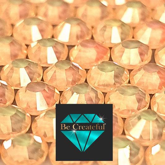 Multi-Size Mystique Peach Flatback Rhinestones