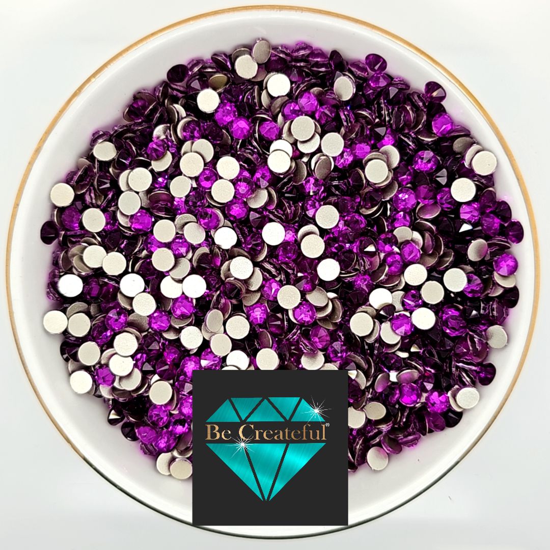 LUXE® Purple Passion Flatback Rhinestones - High Quality Flatback Rhinestone