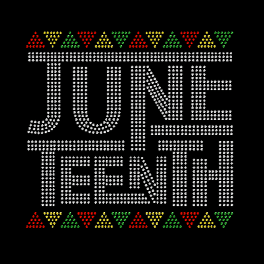 Juneteenth Triangles Rhinestone Transfer