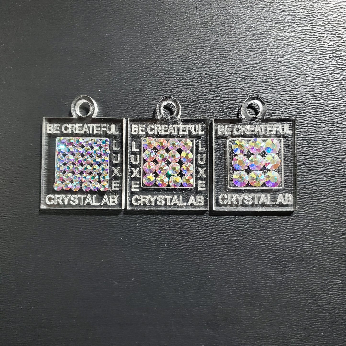 Clearance Rhinestone Luminous Swatch Charms-Set of 6