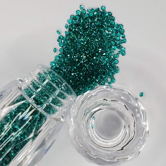 Teal Rhinestone Pixie Dust is perfect for rhinestone nail art or when you need a small rhinestone for detailed rhinestone art