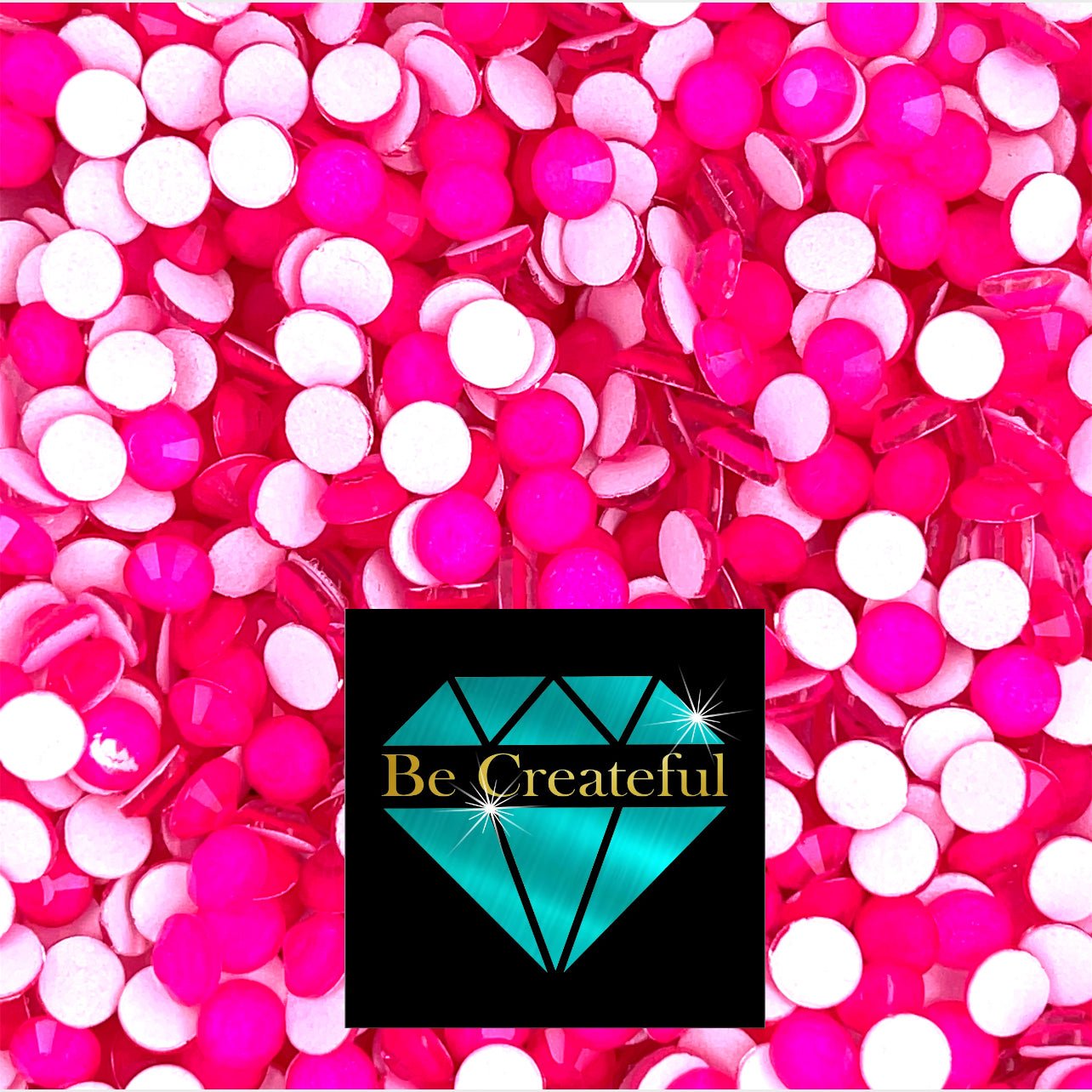 Wholesale BULK Flatback Neon Pink Glass Rhinestones