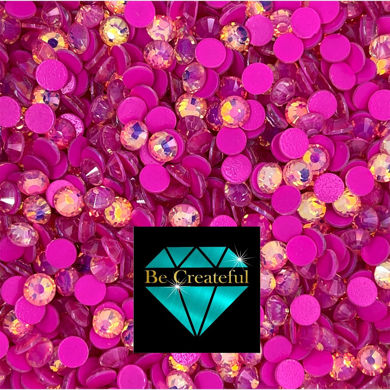 Luminous Opal Purple Glass Rhinestones