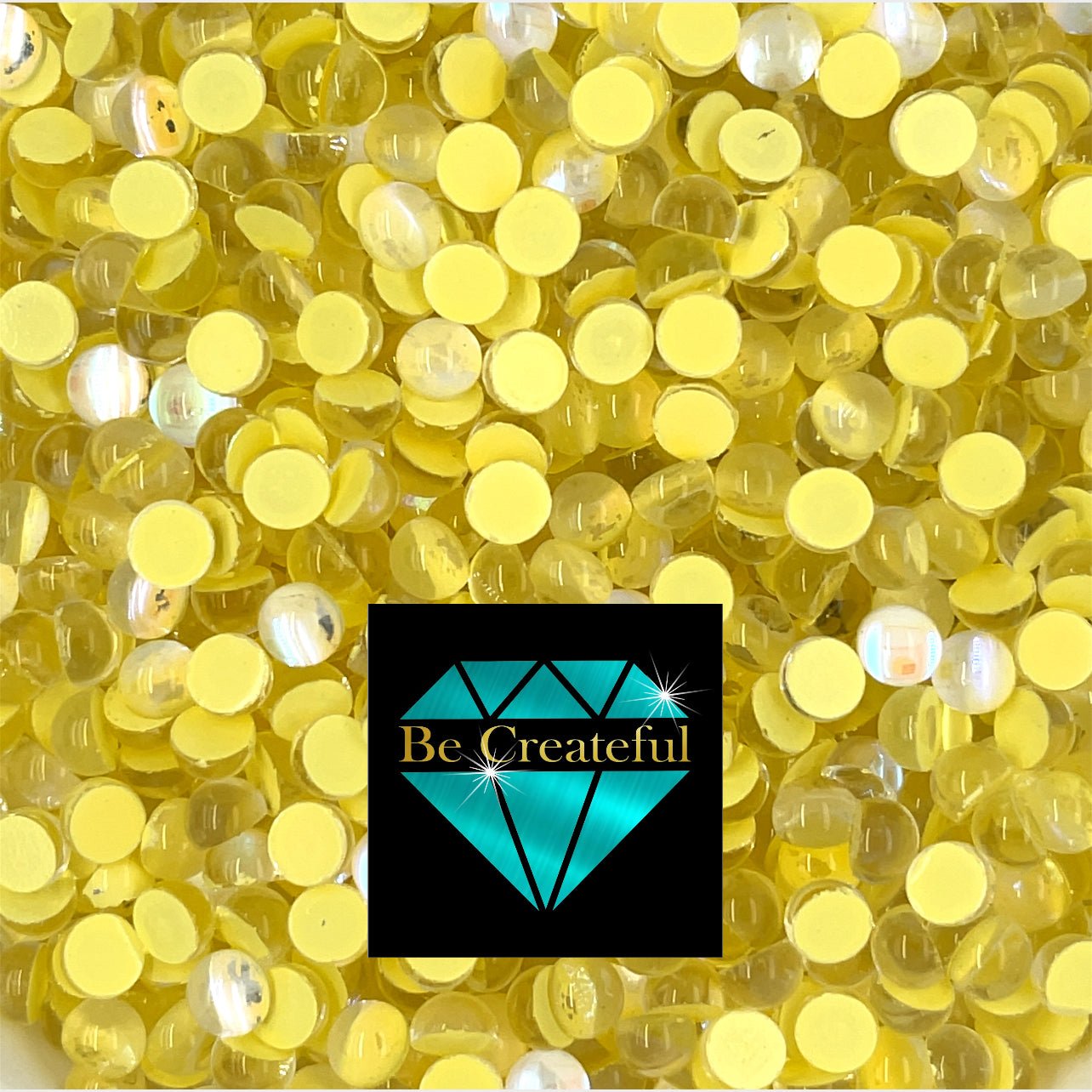 Multi-Size Yellow Mermaid Tears Flatback - Mixed Size Yellow Mermaid Tears rhinestones - flatback mermaid tear rhinestones