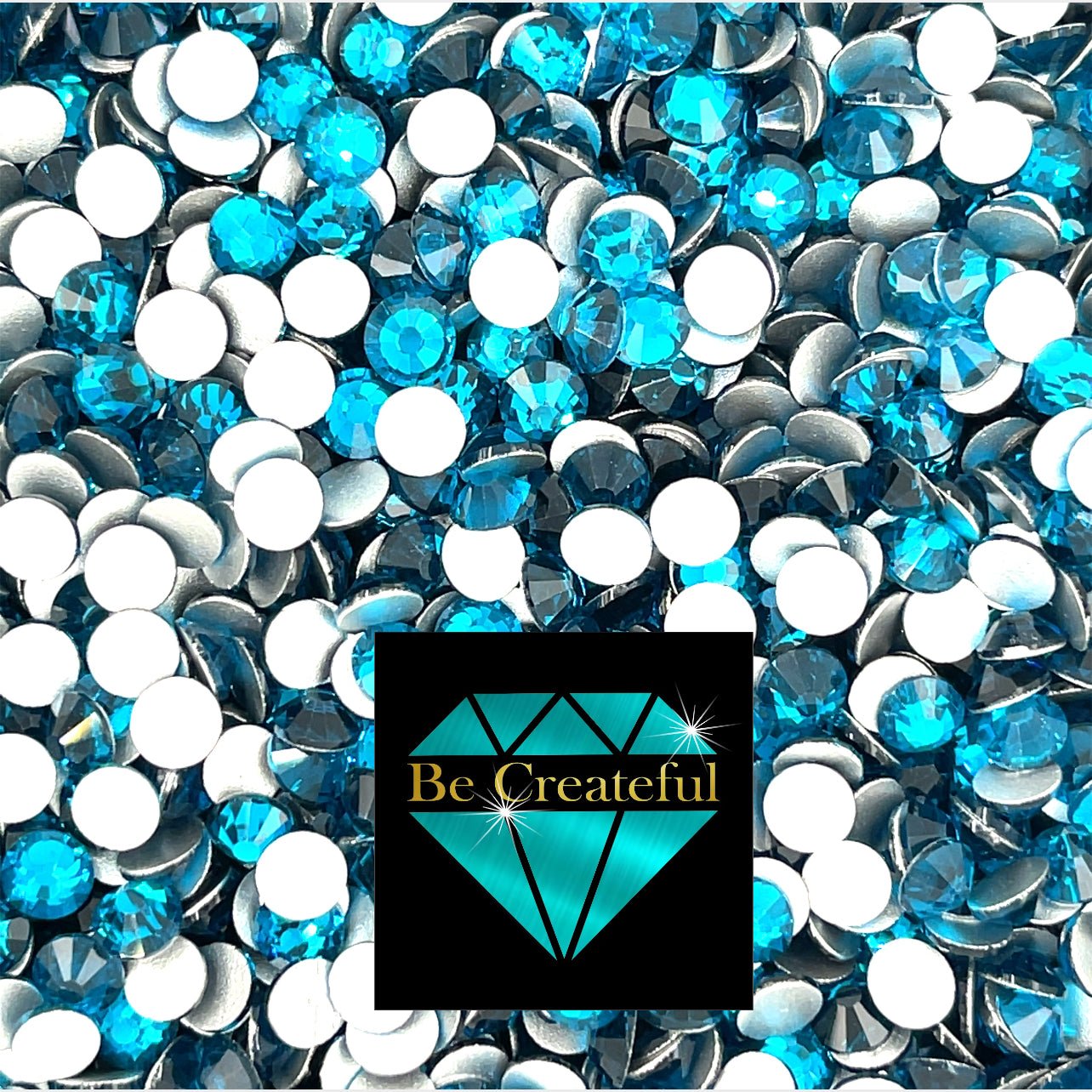 Flatback Glass Rhinestone Blue Zircon - Flatback Rhinestones - Rhinestone - Rhinestones - Glass Rhinestones - 5⭐rated