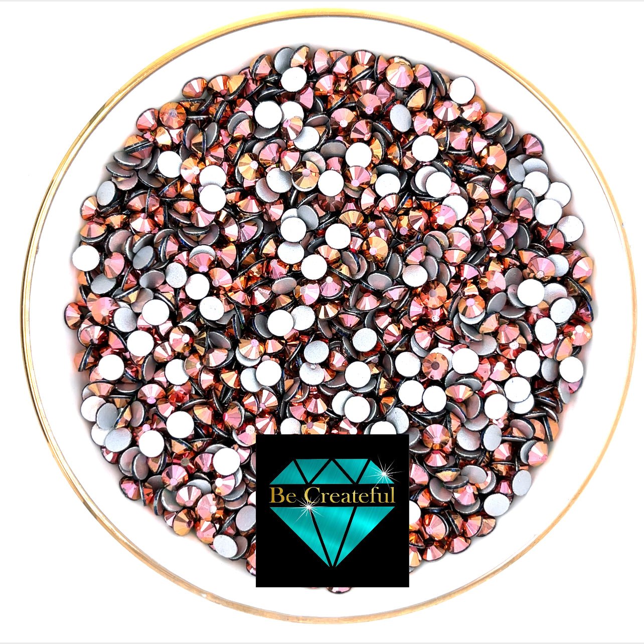 Be Createful Multi-Size Magic Gold Flatback Glass Rhinestones - Flatback Rhinestones