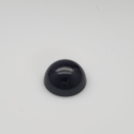 Jet Black Resin Decoden Cabochon Flatback Pearls